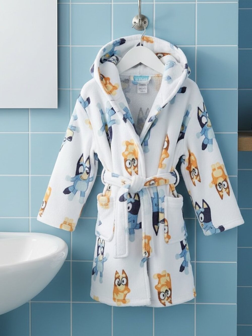 Bluey - Plush Long Sleeve Knee Length Robe - Size 8